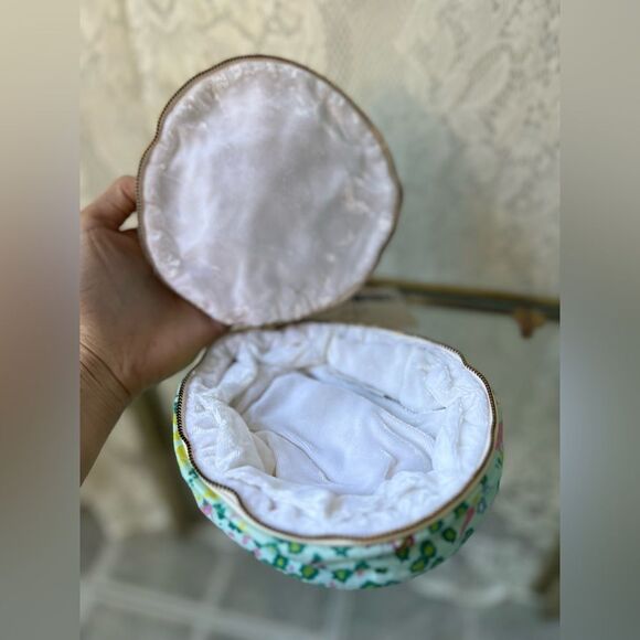 Vintage Shaxted Jewlery Travel Case / Organizer Floral Pattern Velvet Lined - Picture 9 of 9